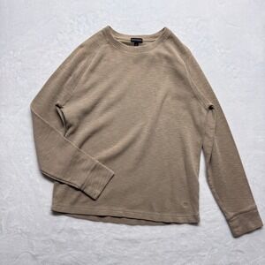 Banana Republic Mens Crewneck Long Sleeve Sweatshirt Taupe Size Medium Cotton